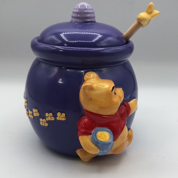 FTD Florists Vintage 2000 Disney Winnie The Pooh “Hunny Pot" Ceramic - Picture 2 of 10